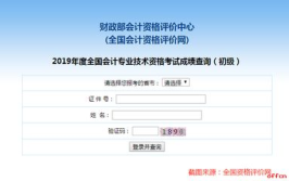 初级会计成绩查询入口,全国会计资格评价网一站式服务