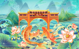 鲤鱼跃龙门图片大全,传统神话与现代创意的视觉盛宴